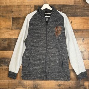 Fanatics Mens Size Large MLB San Francisco Giants Zip Front Jacket Black Gray